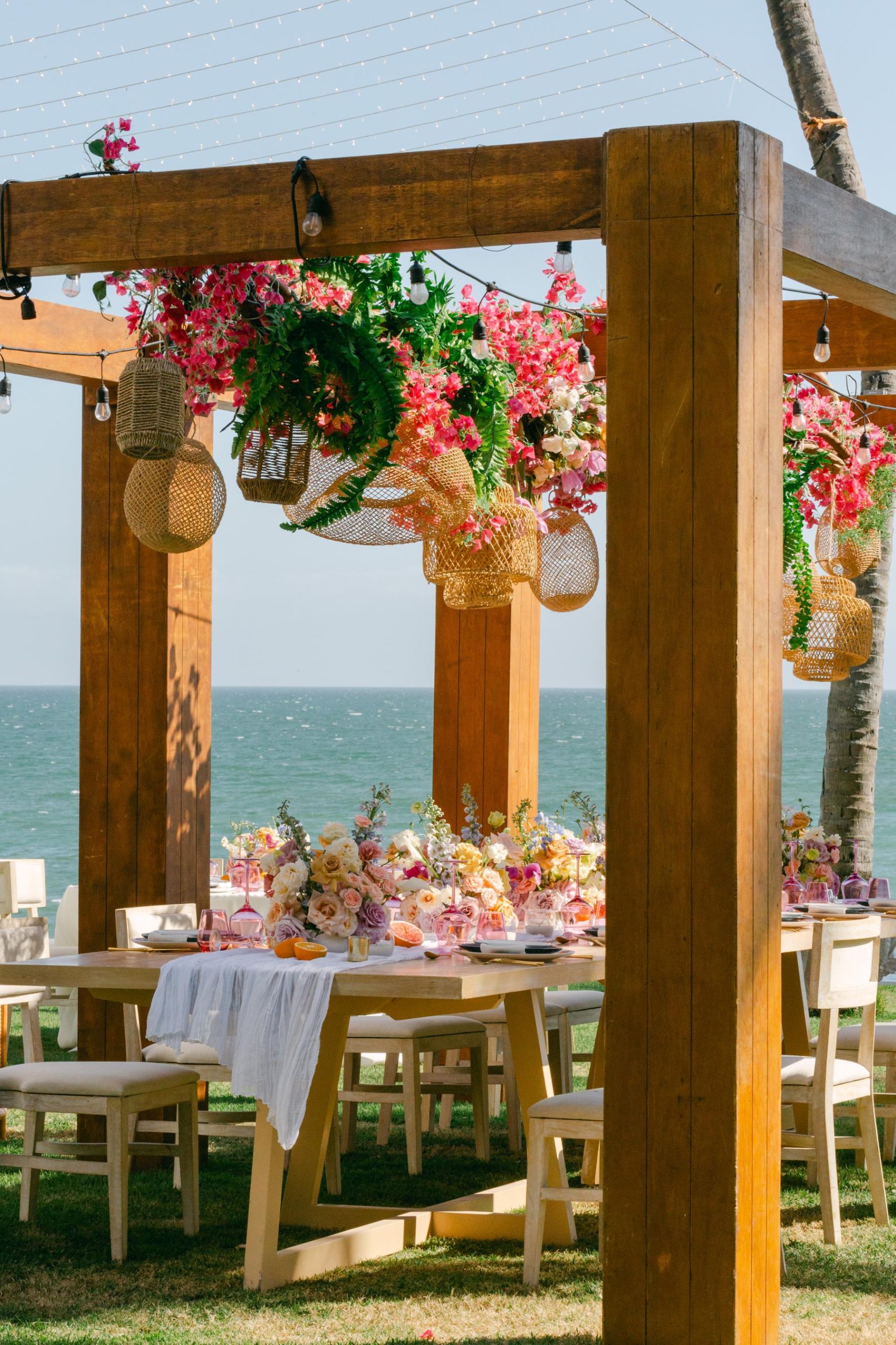 A Whimsical Coastal Garden Party Infused With Color and Laid-Back Luxury
