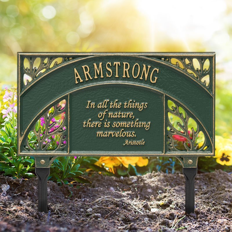 Aristotle Garden Personalized Lawn Plaque – Whitehall Products