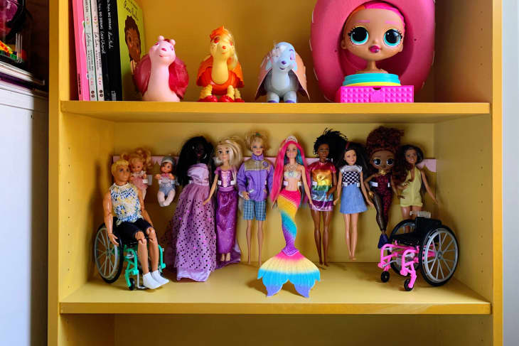 Barbie Organization Barbie Doll Glass Display Case A Genius $10 DIY Barbie Storage Solution Cubby