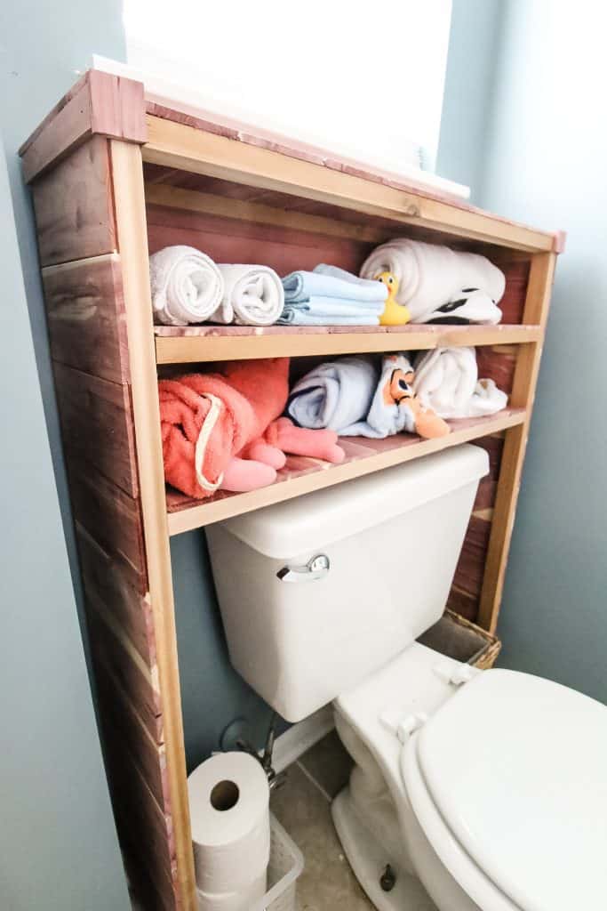 Bathroom Vanity Over The Toilet Towel Storage Ideas The Best DIY Over The Toilet Storage Ideas