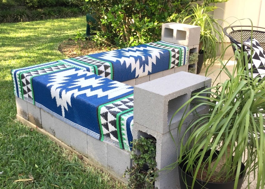 Bench Made Cinder Block Outdoor Seating Create More Outdoor Seating With A DIY Cinderblock Bench