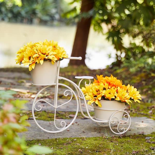 Bicycle Plant Stand Bike Stand For Garden Tier Bicycle Plant Stand Wrought Iron Tricycle Planter Home