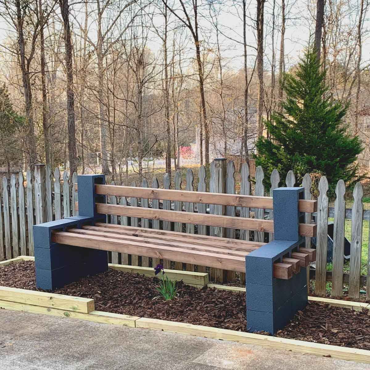Concrete Blocks Concrete Bench Diy Park Bench Ideas DIY Cinder Block Bench: Cute Outdoor Seating Artsy Pretty Plants