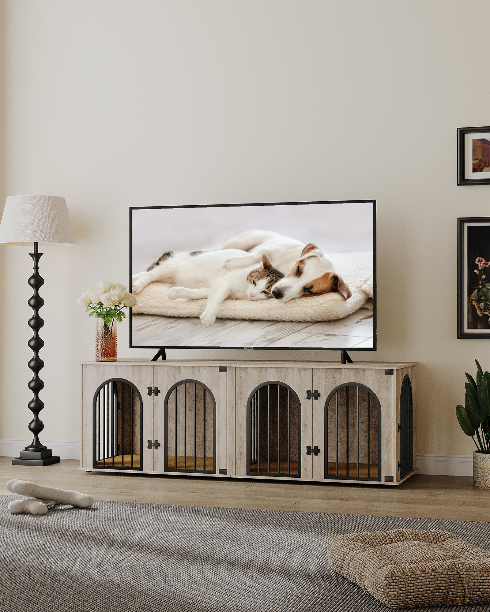 Corner Dog Bed Great Small Snuggle&Snooze Arctic Plush Lounge Pet Bed Pets Corner