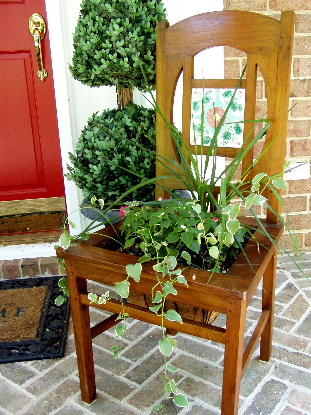 Creating a Planter from a Chair – Between Naps on the Porch