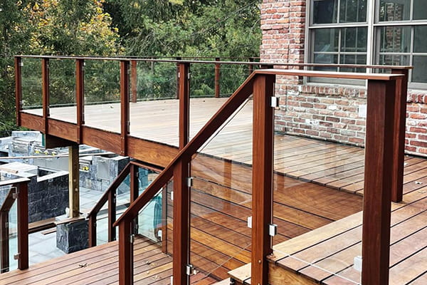 Custom Glass Railings NJ | Shoe Base, Post & Standoff Systems - CA Glass