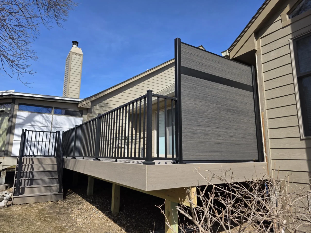 Custom Privacy Deck Building Project in West Des Moines, IA