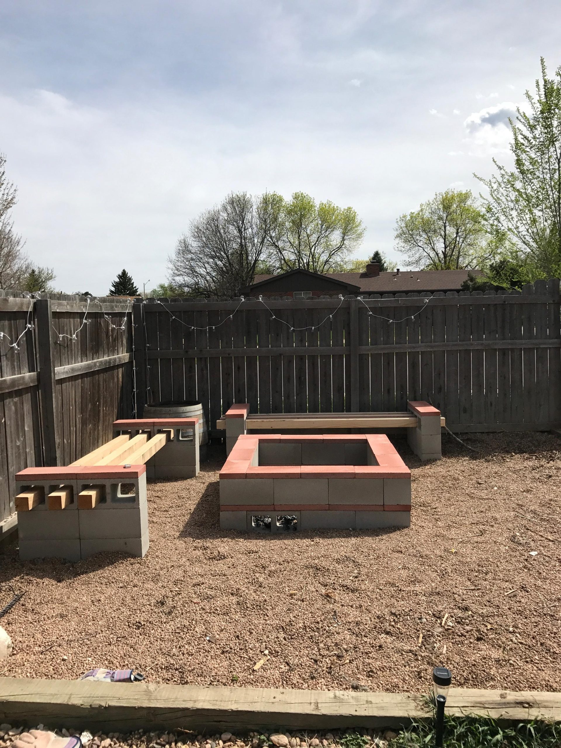 DIY cinder block firepit and benches - DIY post - Imgur