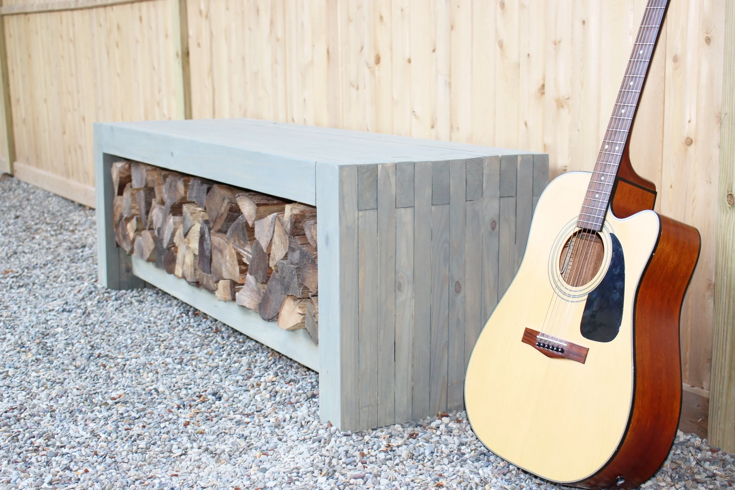 Diy Firewood Storage Bench Super Easy To Build Bench With Firewood Storage!