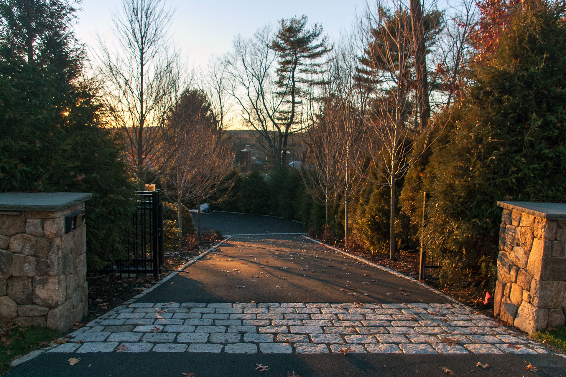 Driveway Landscape Design Boston Homes | a Blade of Grass