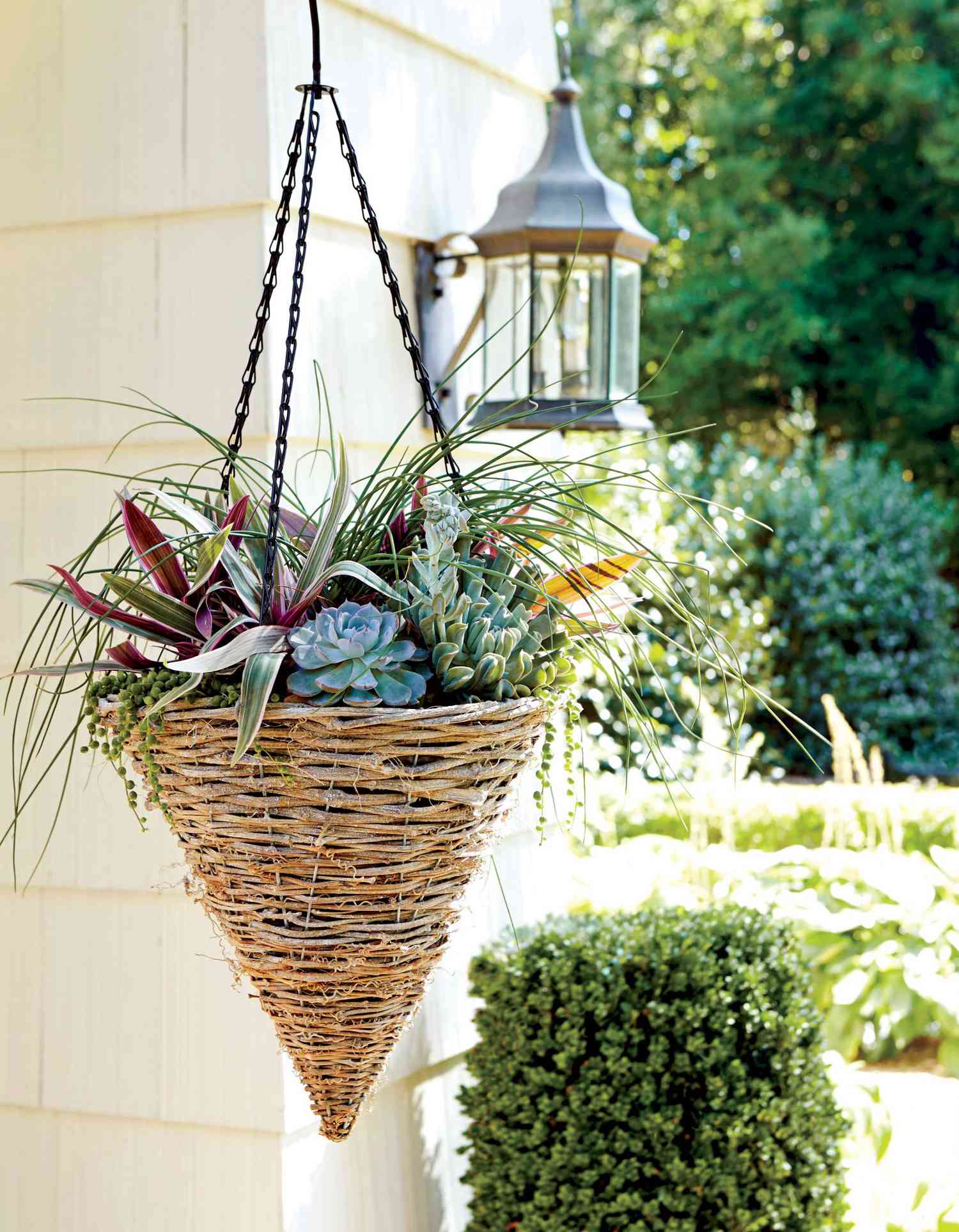 Hanging Planter Outdoor Wicker Flower Pots 23 Beautiful Hanging Container Garden Ideas