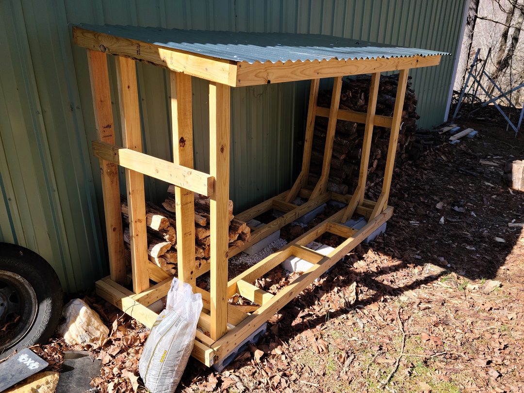 Heavy Duty Outdoor Firewood Storage Plans Making A DIY Covered Firewood Rack Holder Building Strong