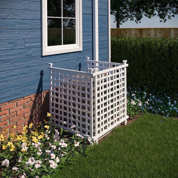 Hide Window Ac Unit Outside Air Conditioner Fence Screen Ac Covers For Outside To Hide Air