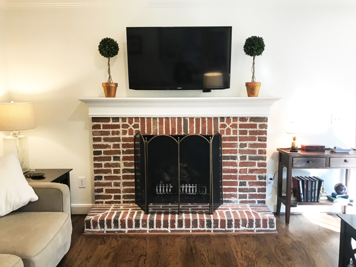 How to do a brick makeover for drab fireplace in older home