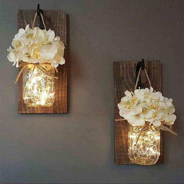 Jinx - Wall Mounted Fairy Light Mason Jar – Warmly