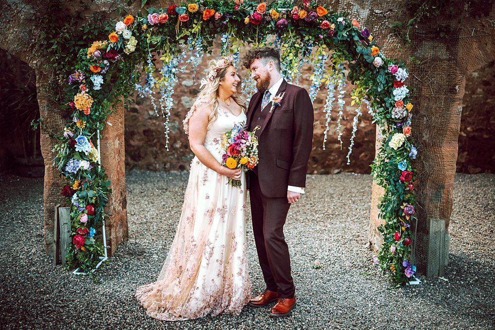 Joyful Colourful Boho & Floral Alternative Scottish Wedding