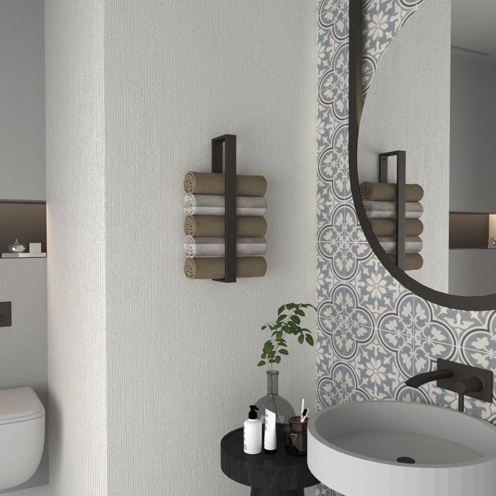 Minimalist Vertical Towel Storage - Black / 12 x 4 # 30 x 10