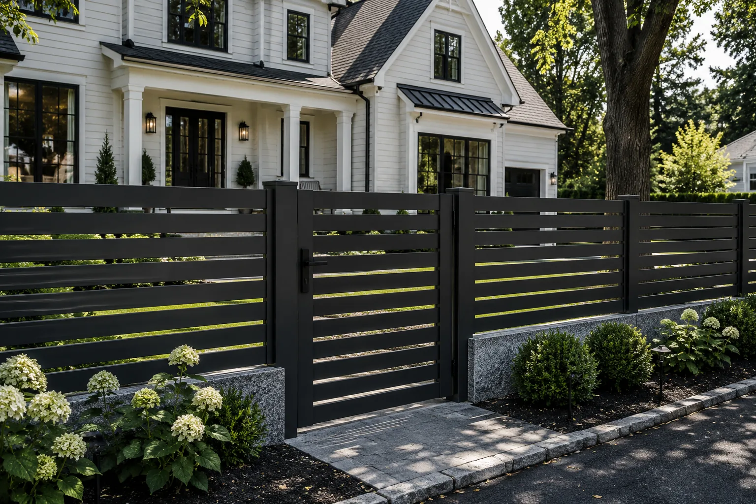 Mixed Material & Horizontal Fence | NMI Fence