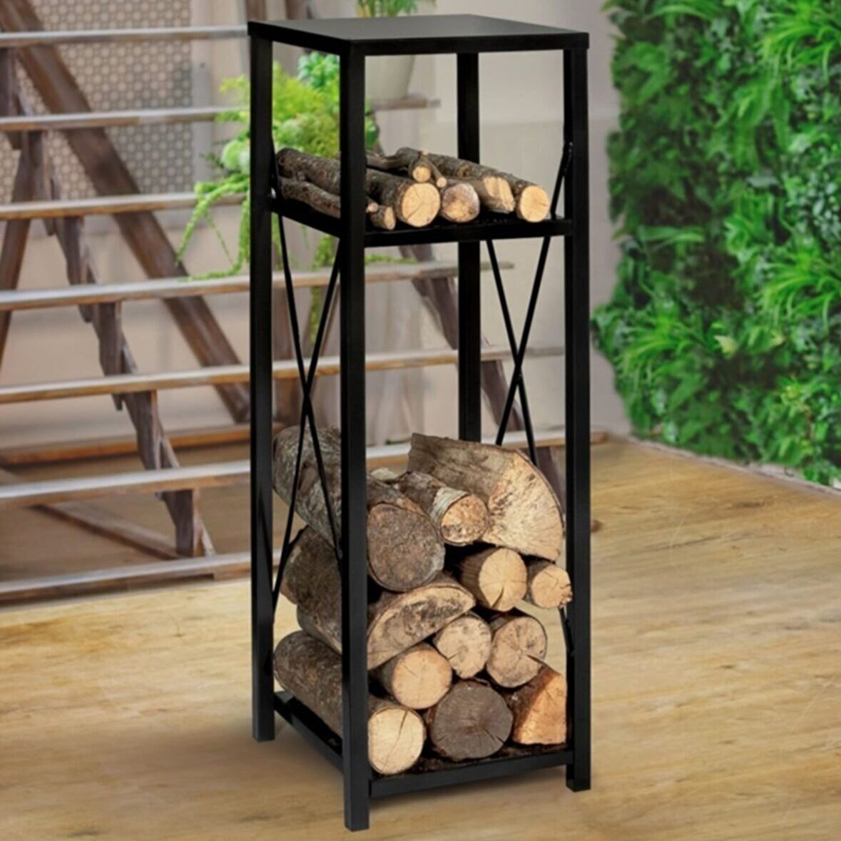 Modern Fireplace Wood Rack, Firewood Holder, Vertical Firewood Rack, Firewood Storage