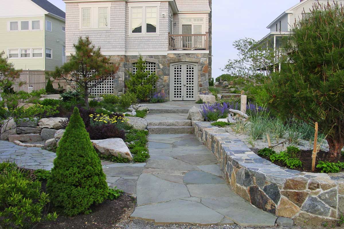 Natural Stone Walkways from Whimsical to Sleek ~ Gogan Landscaping