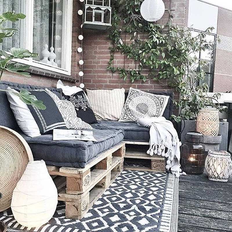 Pallet Corner Garden Furniture Garden Sofa L Shape Wooden Corner Unit Outdoor Bench