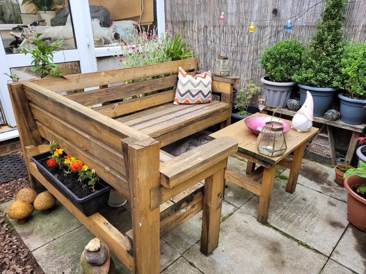 Pallet L Shape Sofa Garden Cushions Garden Pallet Corner Sofa Waterproof Garden Furniture