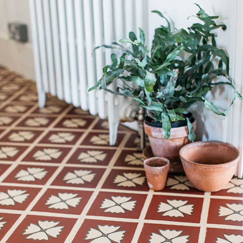 Pattern Warm Terracotta | LVT Flooring Tiles | Harvey Maria