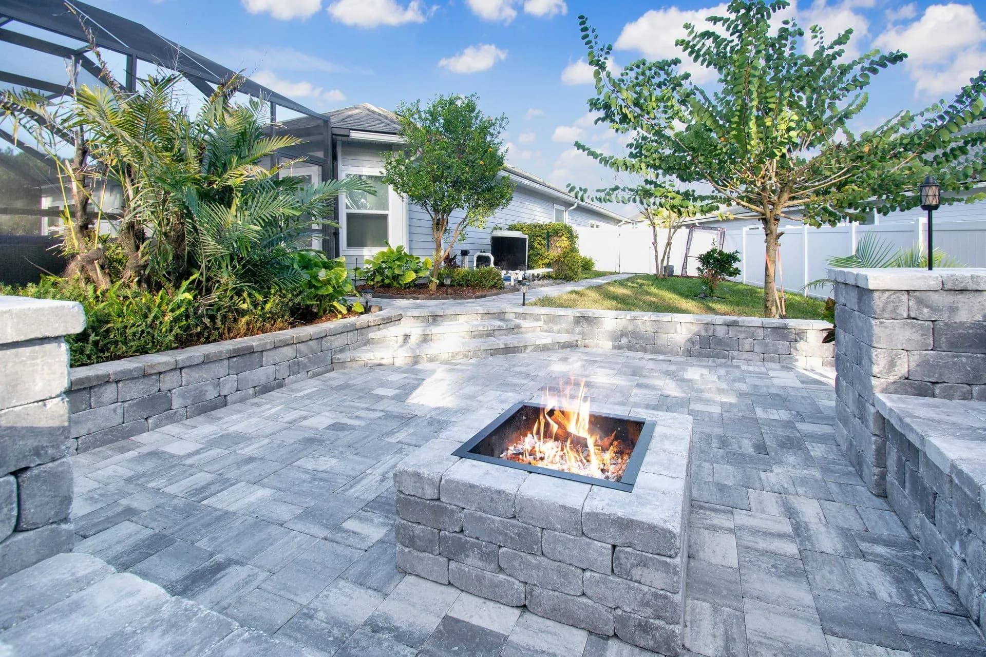 Paver Firepit Installation in St. Johns, FL
