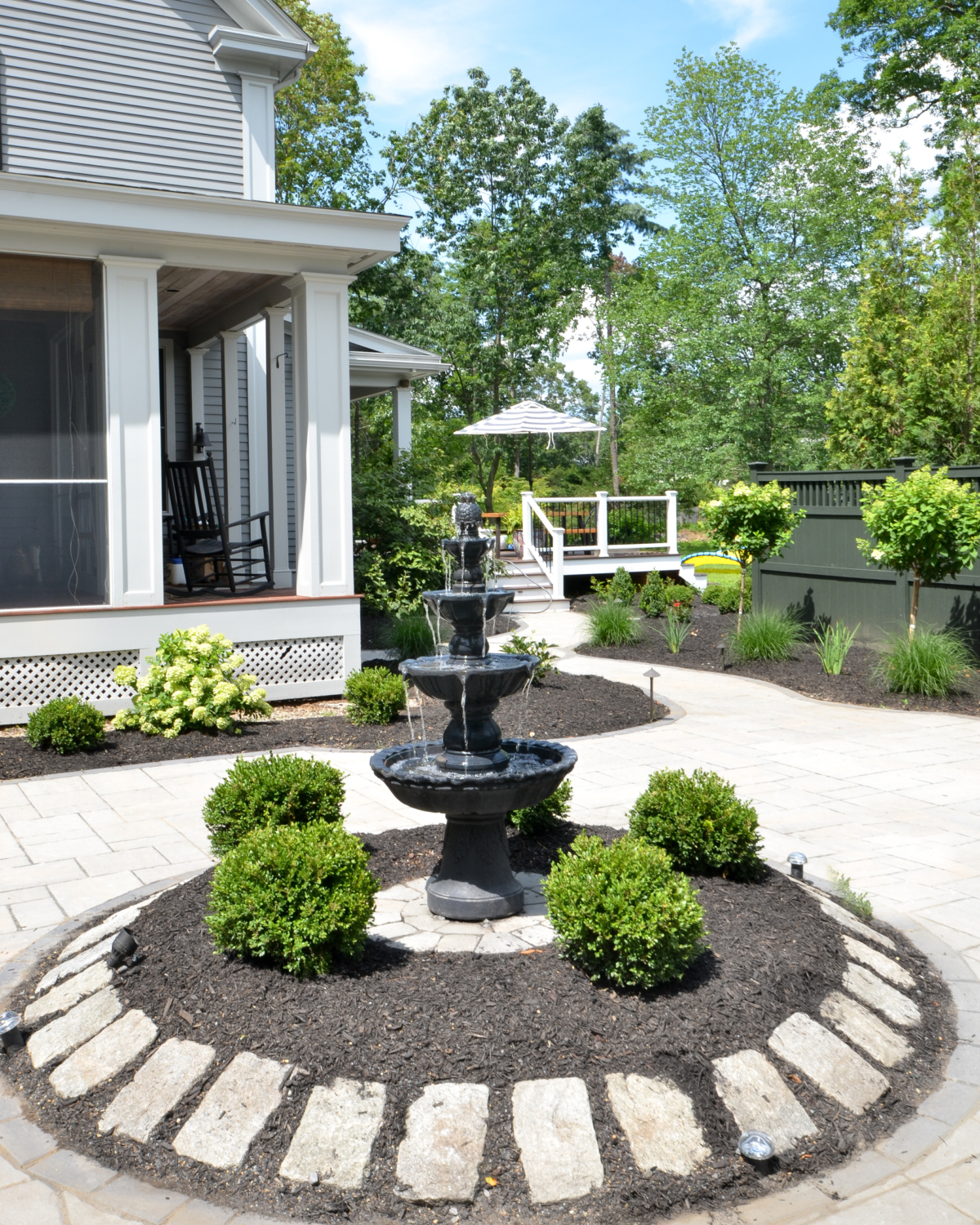 Paver Patio with a Fountain - The Chronicles of Home