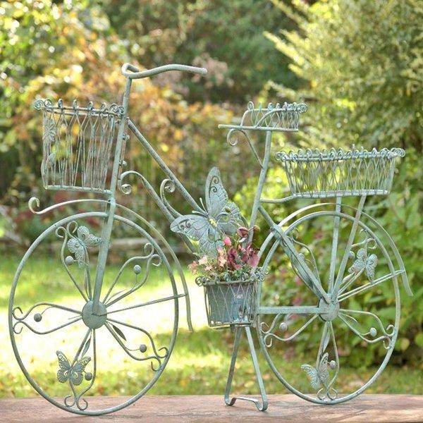Planter Cycle Stand With Lock Tall Iron Butterfly Bicycle Plant Stand With Five Flower
