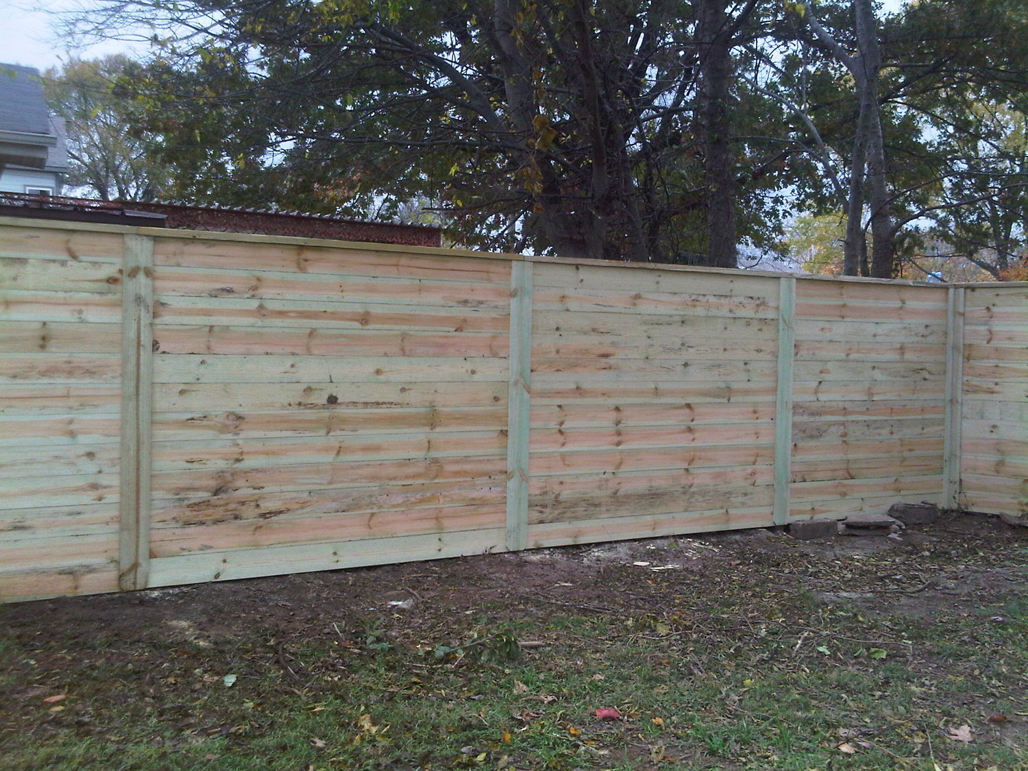 Rough Cut Horizontal Privacy Fence | Heart Pine Floors | Southern Pine