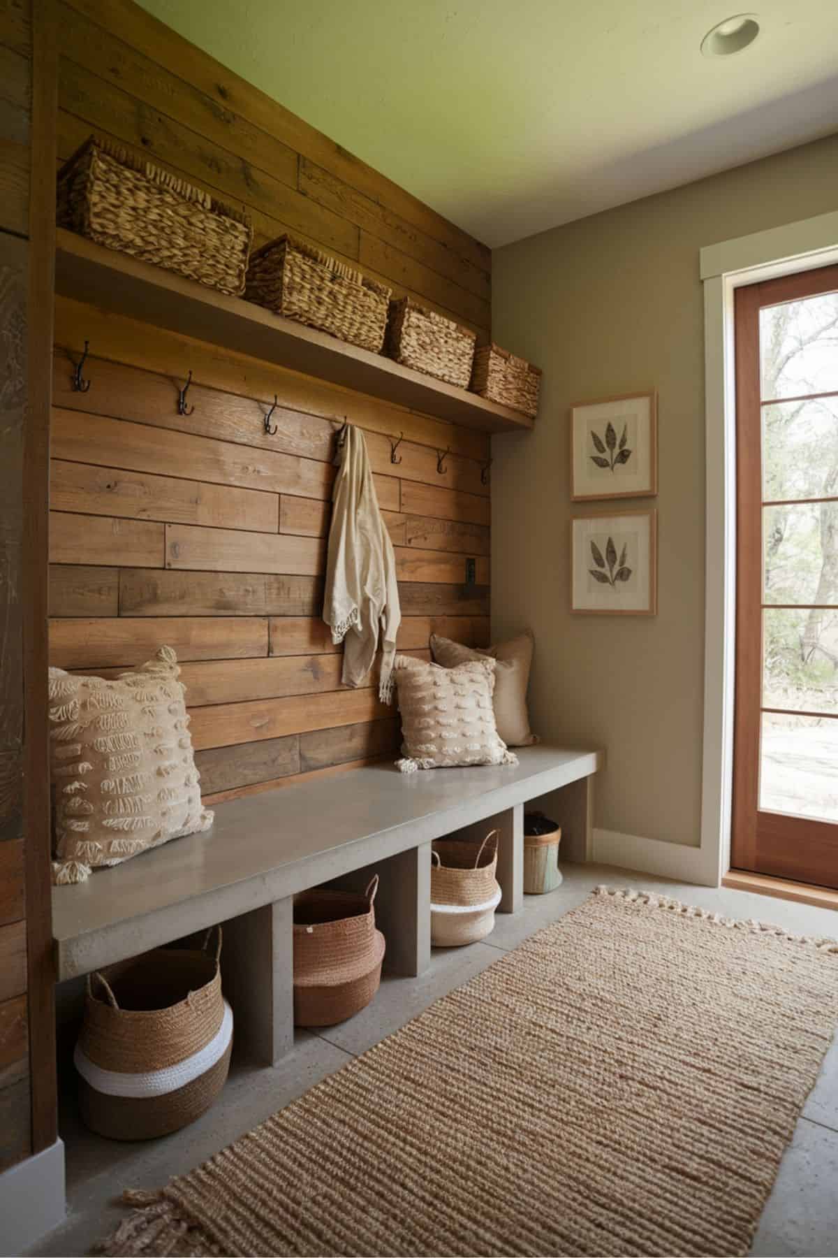 Rustic Mudroom Bench Rustic Entryway Bench Constructed With Reclaimed 100-year-old Barn