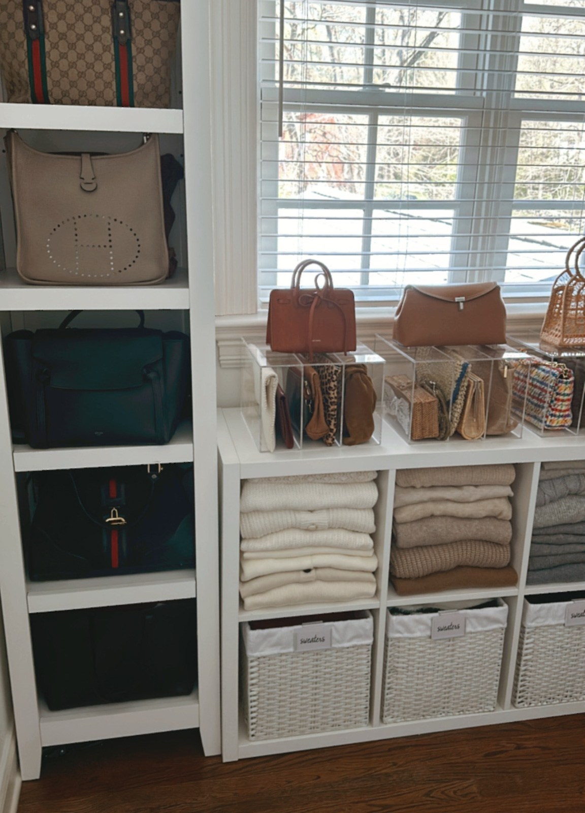 Shelf Closet Handbag Organizer Purse Organization Ideas Closetful Of Clothes