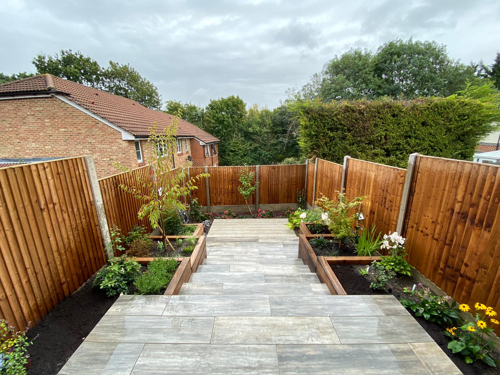 Small terraced garden-South Sutton - Berrie Garden Design