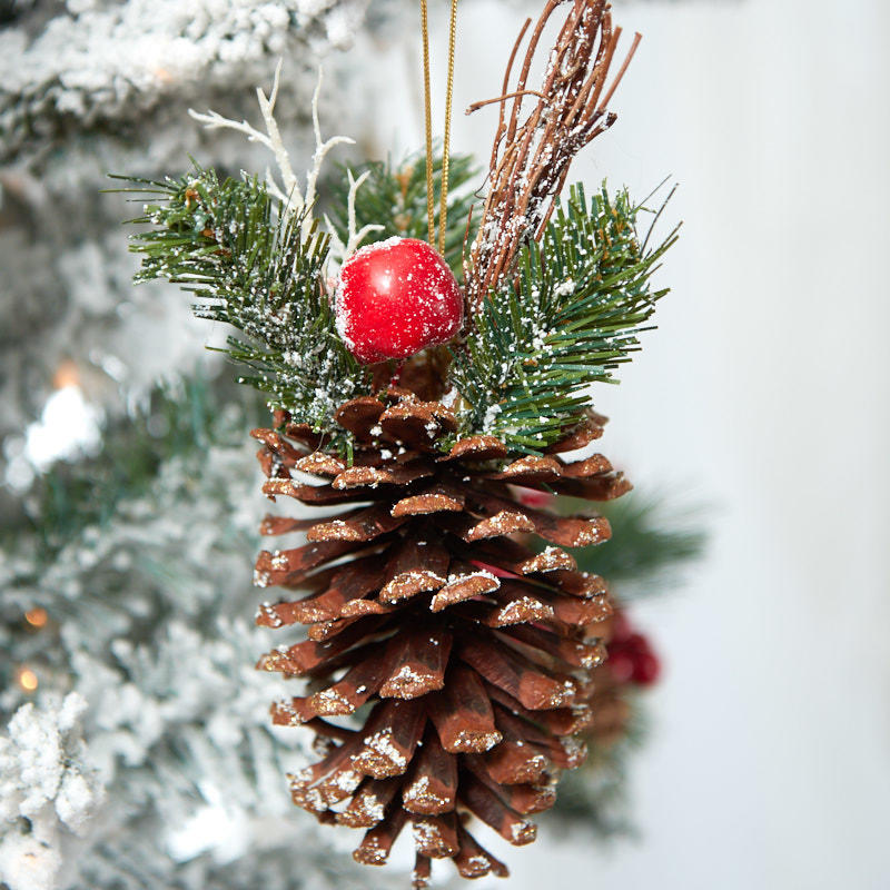 Snowy Woodland Pinecone Ornament