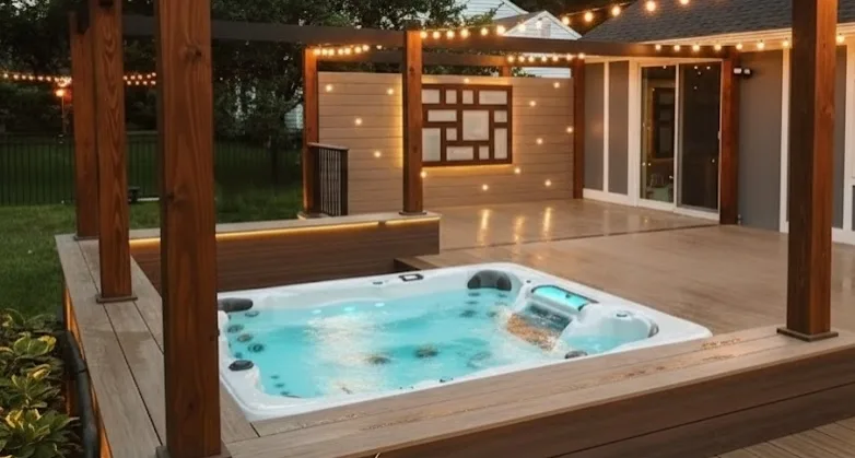 Soak in Style: 12 Cool Deck Designs with Built-In Hot Tubs - KR WPC: Top Decking, Fencing, Walls Manufacturer In China