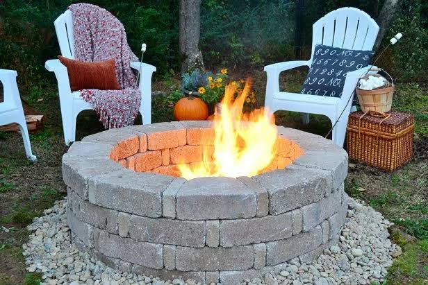 Stone and Concrete Block Backyard Fire Pits | HGTV