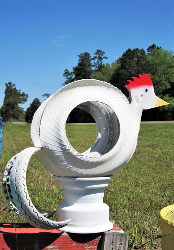 Tire planters – on the roll in gardens – by Diane Morey Sitton - Neil Sperry's GARDENS
