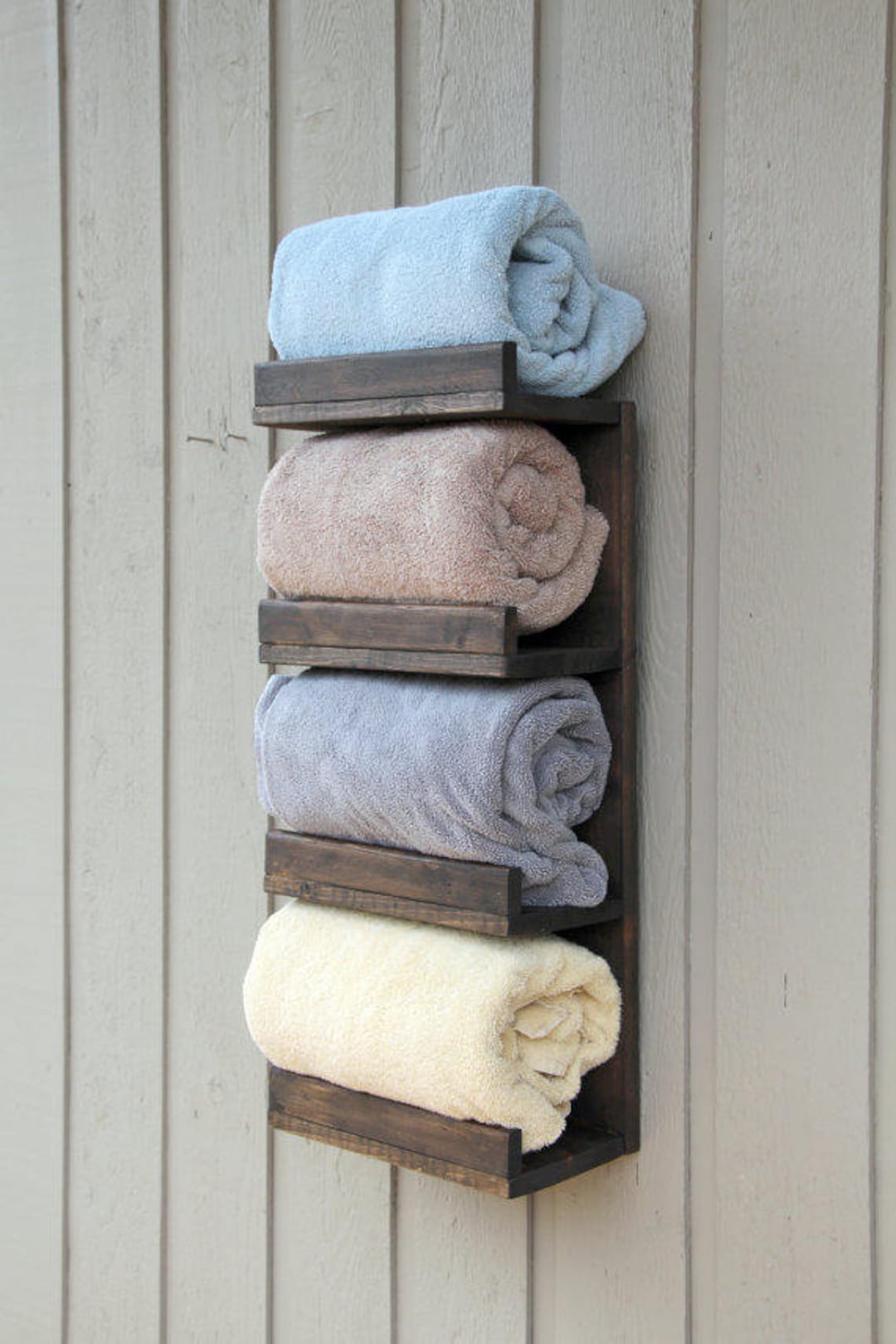 Towel Storage Ideas Stacked Towel Rack Bathroom Towel Storage, Wall Storage, Bathroom Decor, Towel