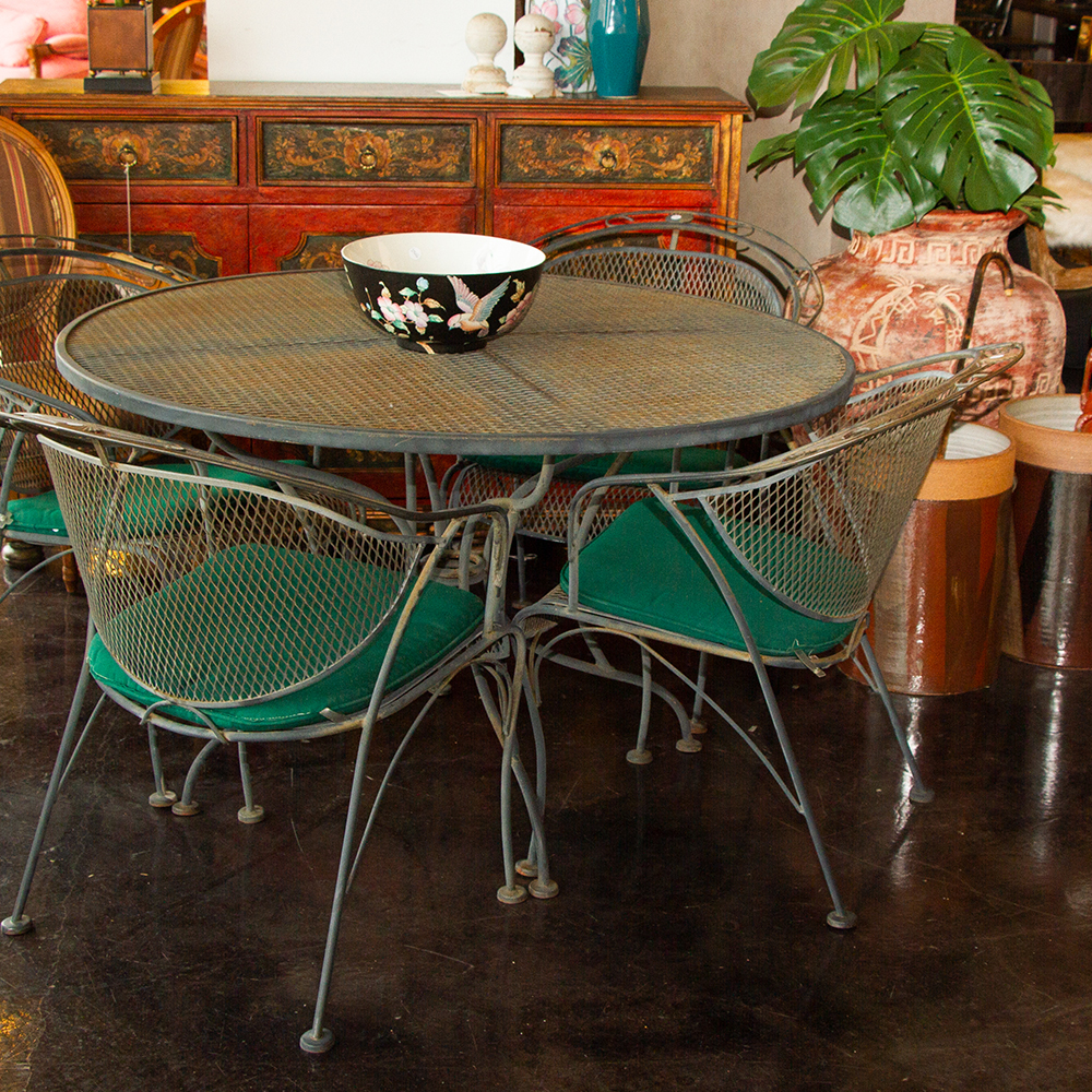 Vintage 5 Piece Wrought Iron Patio Dining Set | Grandview Mercantile