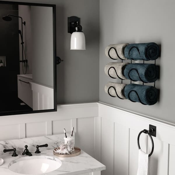 Wall Mounted Towel Storage Grey Towel Rack Bathroom Wall Towel Rack For Rolled Towels