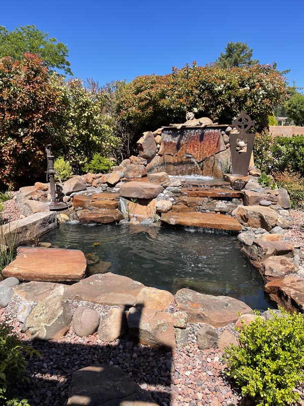Waterfall & water feature by DesertScape Sedona Landscaping