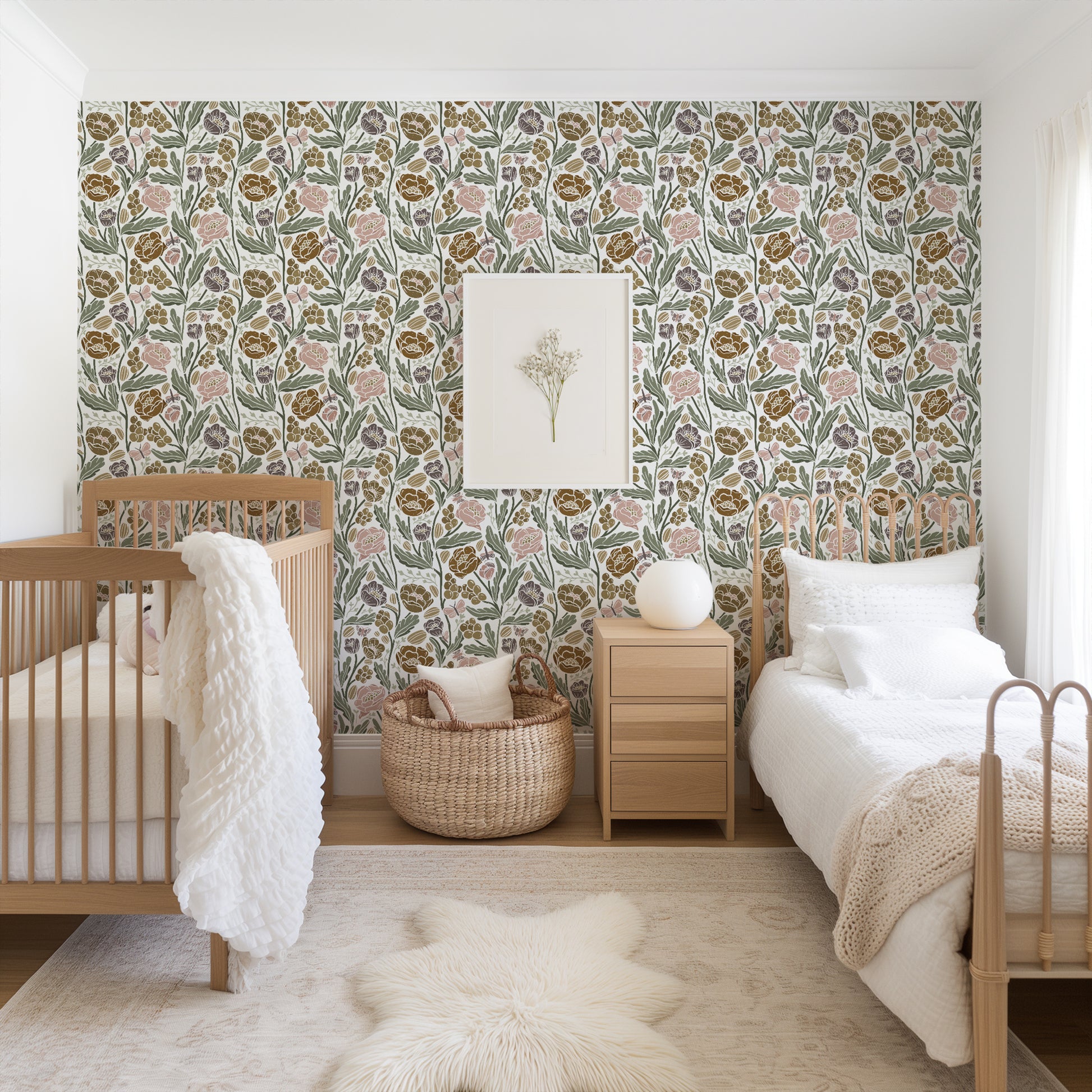 Whimsical Garden Floral Peel and Stick Wallpaper - Floral, Flowers