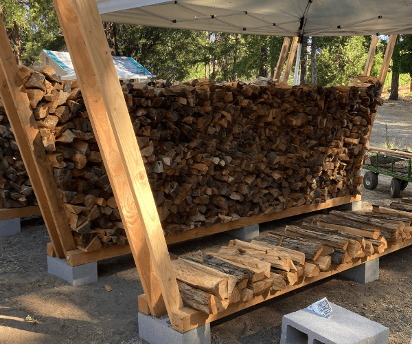 Wood Rack Ideas To Store Firewood Outside Cord 8'x8' Firewood Storage Rack DIY Plan – Easy-