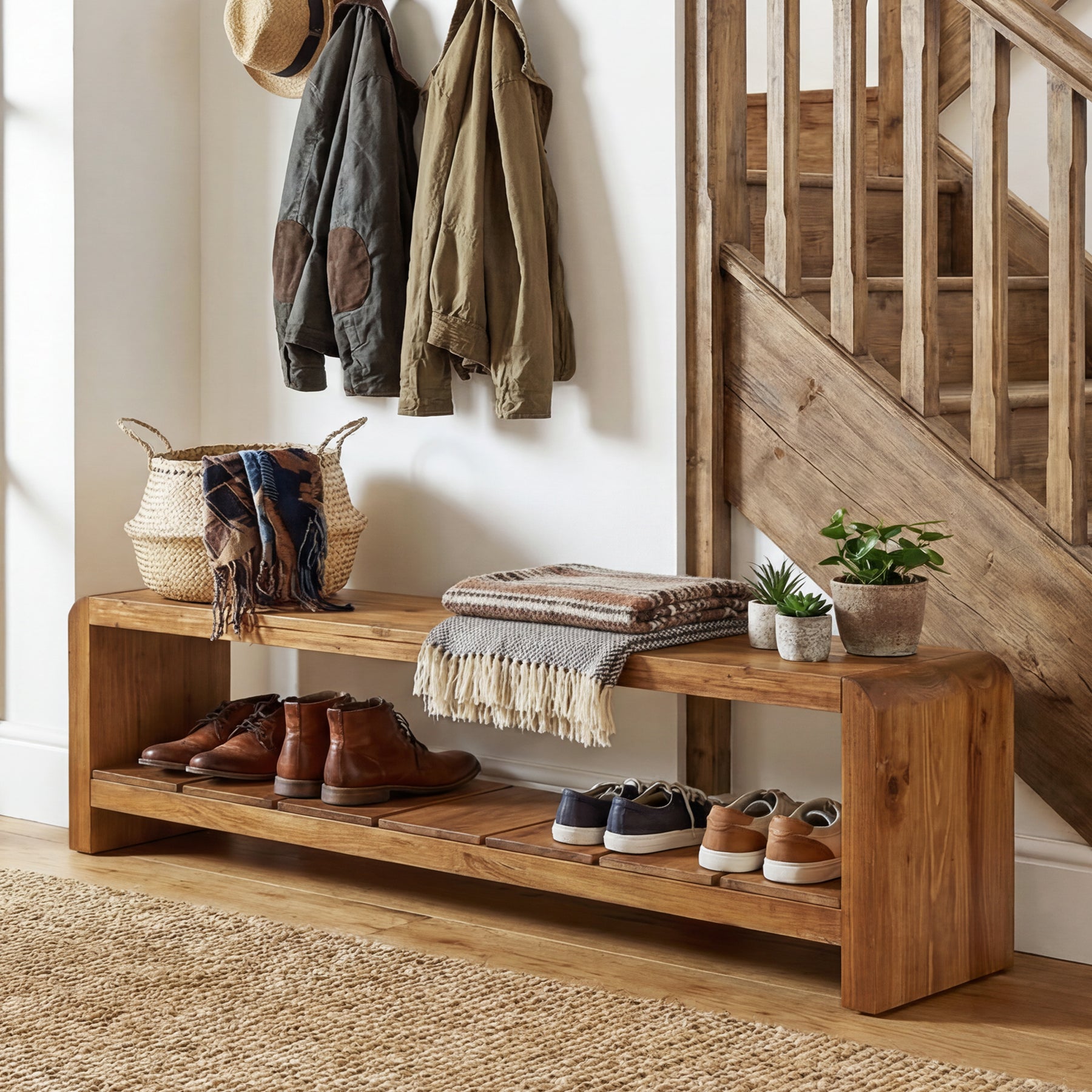 Wooden Bench Small Entryway Bench With Shoe Storage Bush Home Woodland 24W Hall Tree And Small