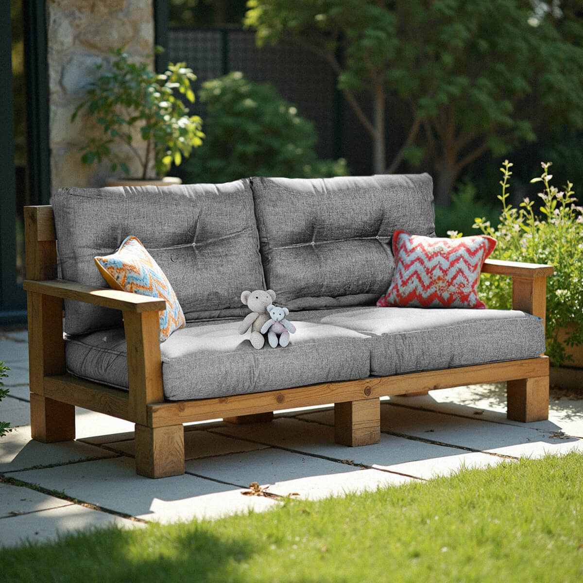 Wooden Pallet Custom Pallet Cushions Outdoor Pallet Sofa Wood Diy Patio Cushions Custom Outdoor