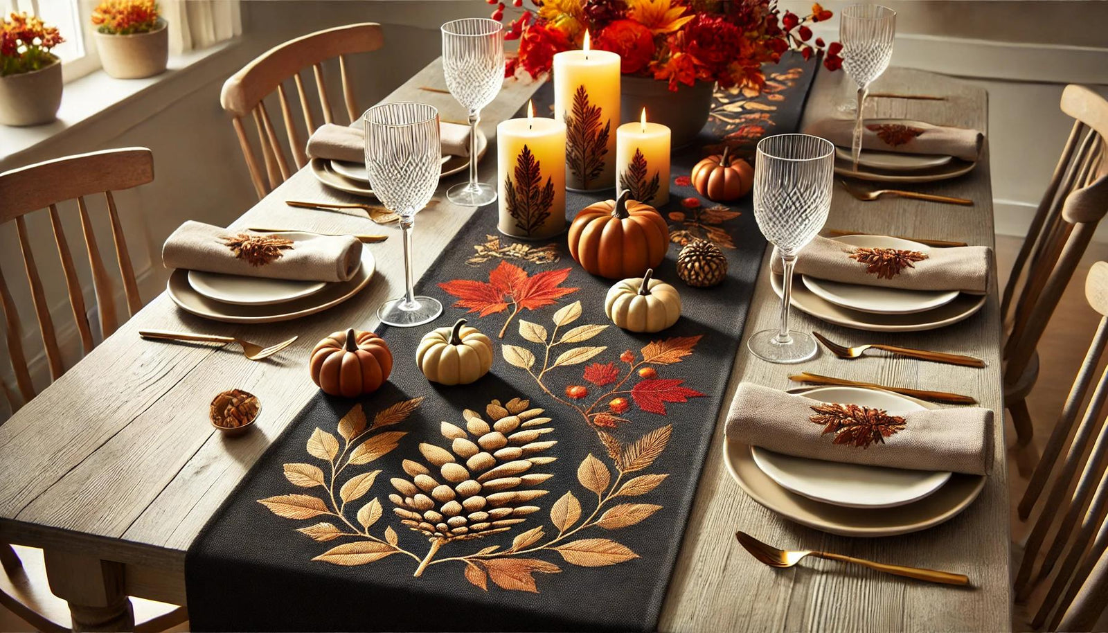 10 Ways to Style Your Dining Table with Fall Table Runners - Brio Trends