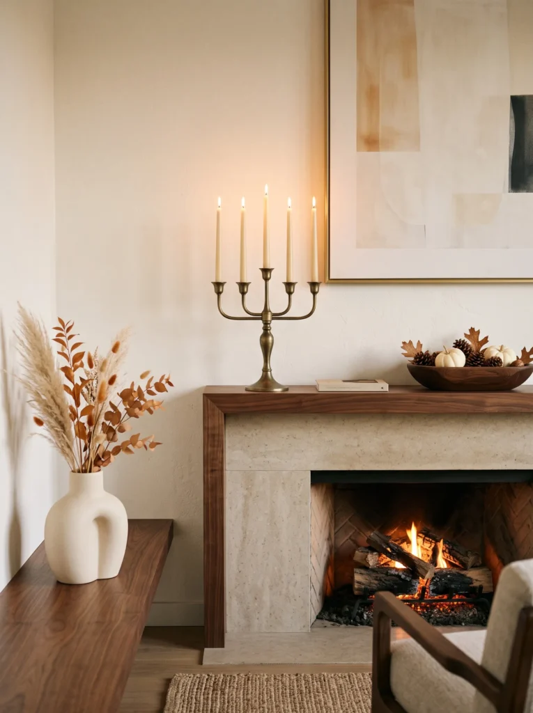 15 Fall Mantel Decor Ideas That Actually Feel Designed - Dreamy Home Studio