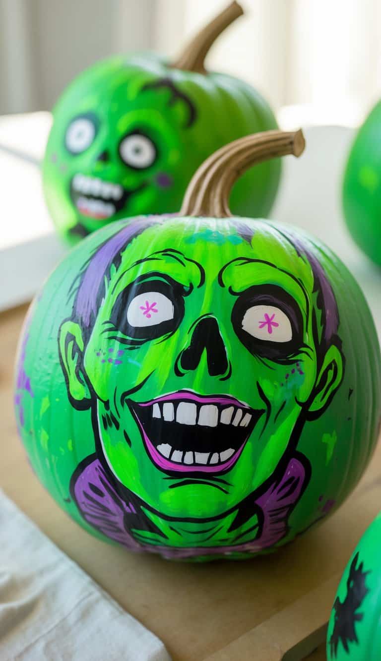 22 Scary Painted Pumpkin Ideas for Eerie, Spine-Chilling Decor - The Melrose Family