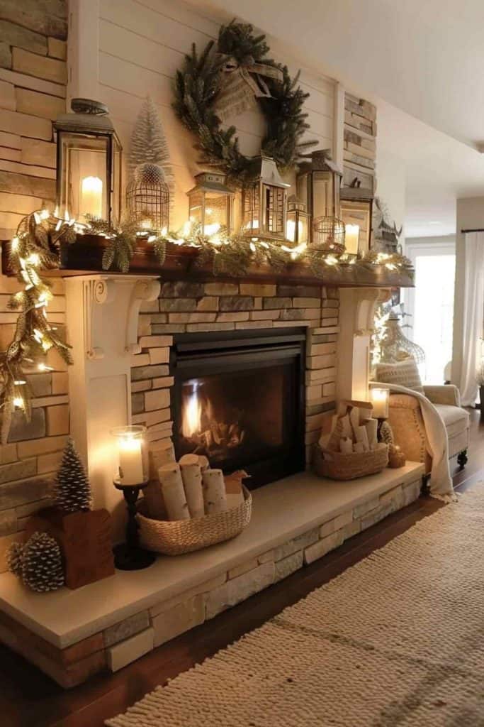 34 Mantel Ideas for Winter: Snowy Decor for Your Hearth
